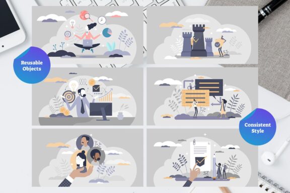 Canva-ready Startup Collection (12 Vector Illustrations) - Image 3