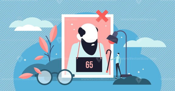 Ageism vector illustration