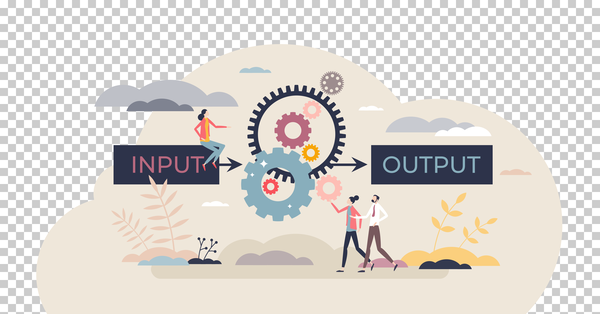 Algorithm data input and output process visualization tiny person concept - Image 2