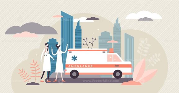 Ambulance car vector illustration