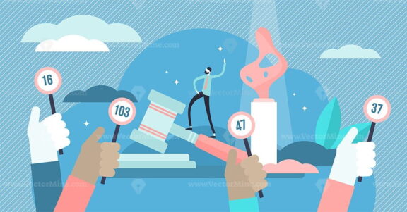Auction vector illustration