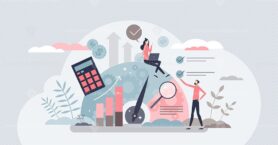 Benchmarking as business compare tool for improvement tiny person concept