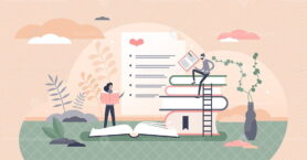 Best books list vector illustration