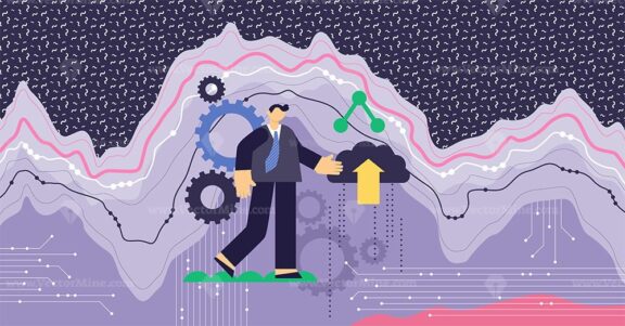 Big data modern abstract concept vector illustration
