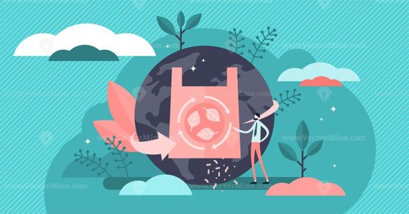 Biodegradable vector illustration