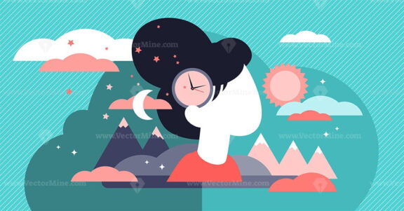 Biological clock vector illustration