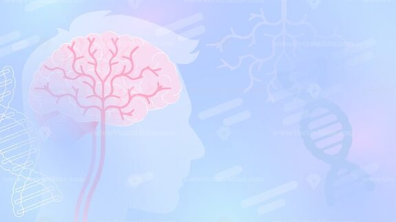 FREE Medical abstract vector background with human brains