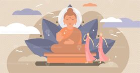 Buddhism vector illustration