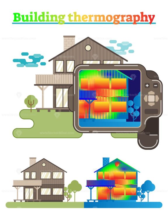 FREE Building thermography illustration