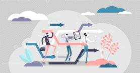 Business reorganize vector illustration