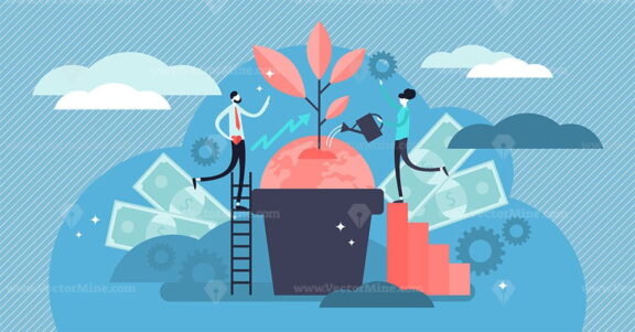 Business social responsibility illustration