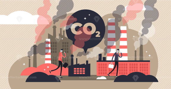 CO2 emissions vector illustration