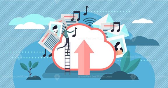 Cloud storage vector illustration