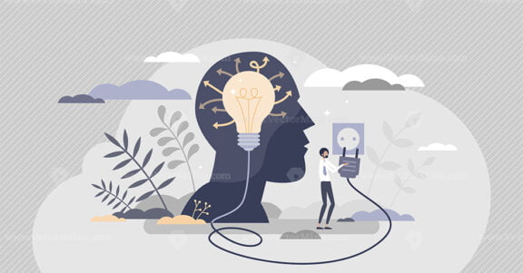 Coaching and tutor mentoring to help in mind confusion tiny person concept