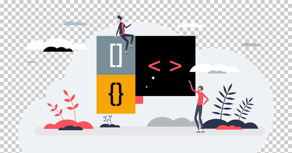 Coding blocks for software development language and tiny person concept - Image 2
