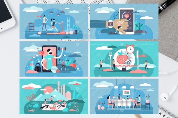 48 Healthy Diet Vector Illustrations Bundle - Image 6