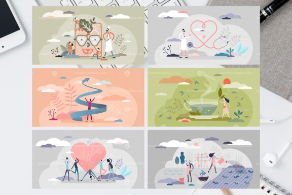 48 Healthy Diet Vector Illustrations Bundle V2 - Image 9