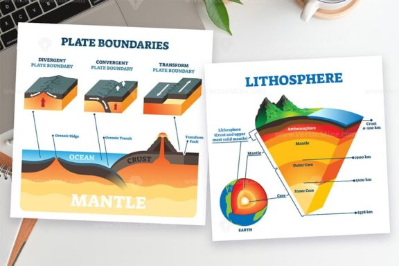 Plate tectonics illustrated diagrams (10+ illustrations) - Image 8