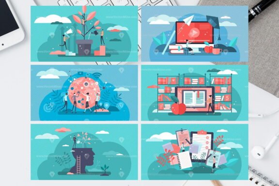 30 Online Education Vector Illustrations Bundle - Image 8