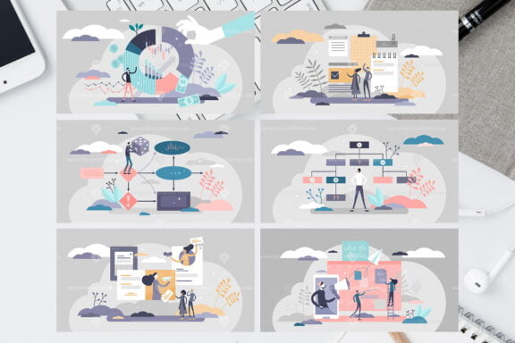 30 Online Business Vector Illustrations Bundle - Image 3