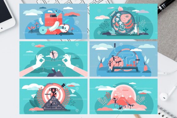 48 Healthy Diet Vector Illustrations Bundle - Image 8