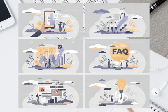 30 Online Business Vector Illustrations Bundle - Image 2