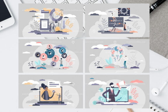 30 Online Business Vector Illustrations Bundle - Image 6