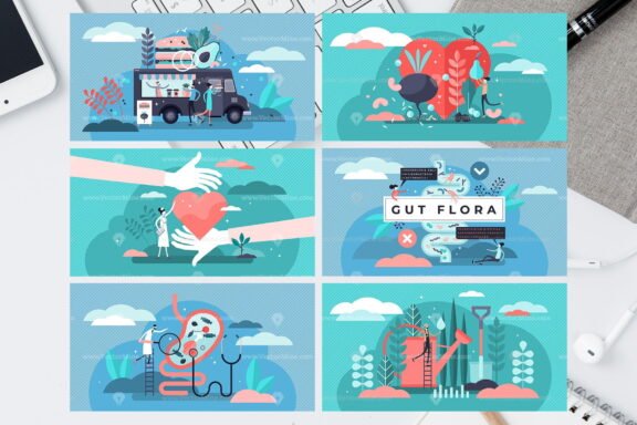 48 Healthy Diet Vector Illustrations Bundle - Image 12