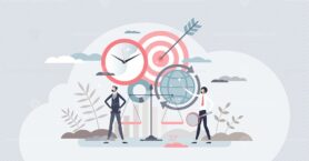 Corporate social responsibility or fair business CSR tiny person concept