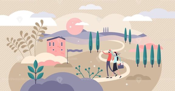 Countryside vector illustration
