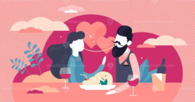 Couple relationships vector illustration