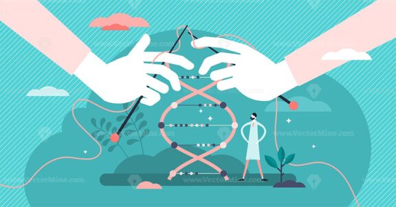 DNA sequencing vector illustration