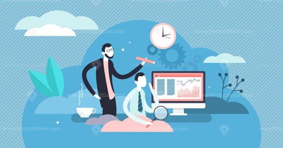 Daily life work vector illustration