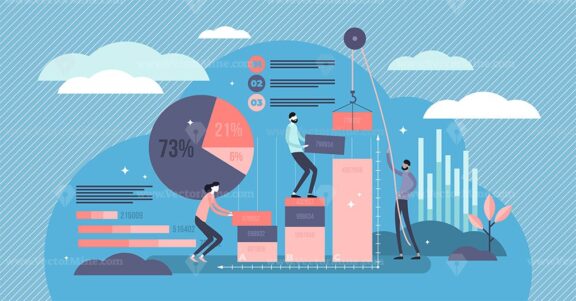 Data processing vector illustration