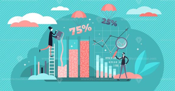 Data processing vector illustration