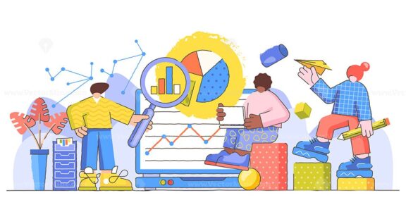 FREE Data research creative concept vector illustration