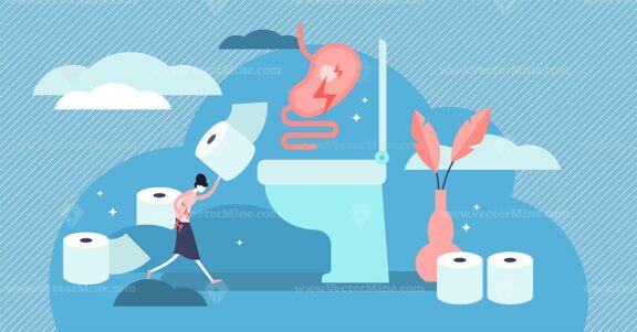 Diarrhea vector illustration