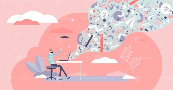 Digital creativity vector illustration