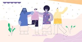 FREE Diversity modern abstract concept flat vector illustration