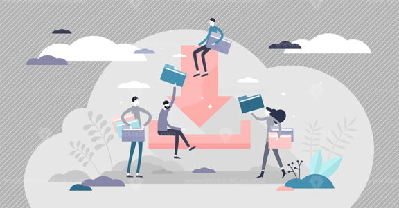 Downloadable concept vector illustration