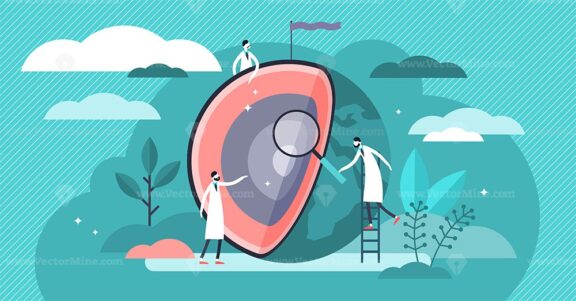 Earth layers vector illustration