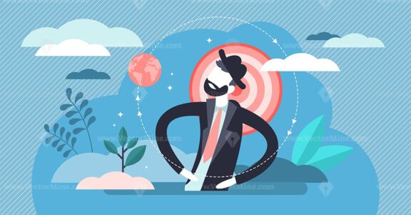 Egocentric vector illustration