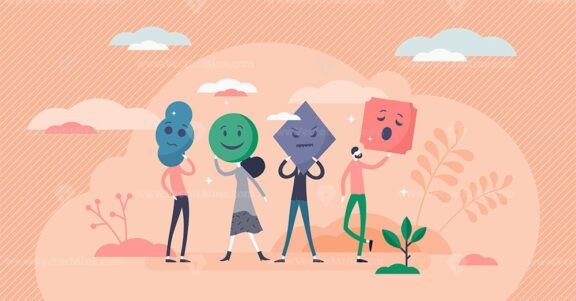 Emotion types vector illustration