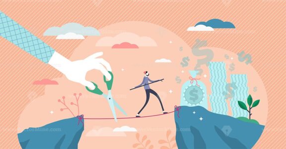 FREE Envy symbolic abstract concept, flat tiny person vector illustration