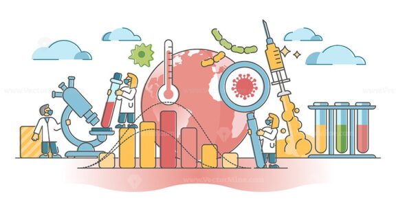 Epidemiology as health disease spread or pandemic prevention outline concept