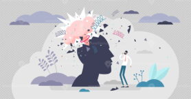 Head explode vector illustration