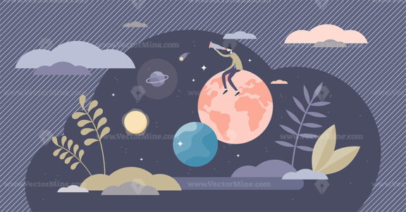 Exploring life vector illustration