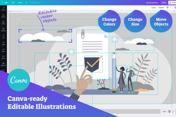 Canva-ready Startup Collection (12 Vector Illustrations) - Image 2