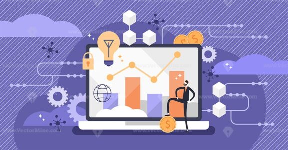 Fintech vector illustration