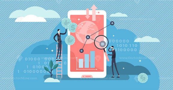 Fintech vector illustration